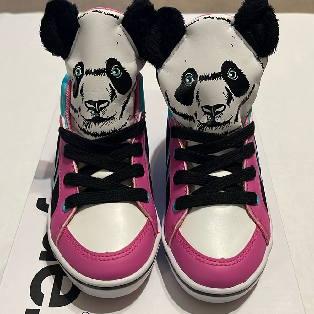 New Kids Feiyue Delta Mid Animal Black/Cyan/Pink With a Box